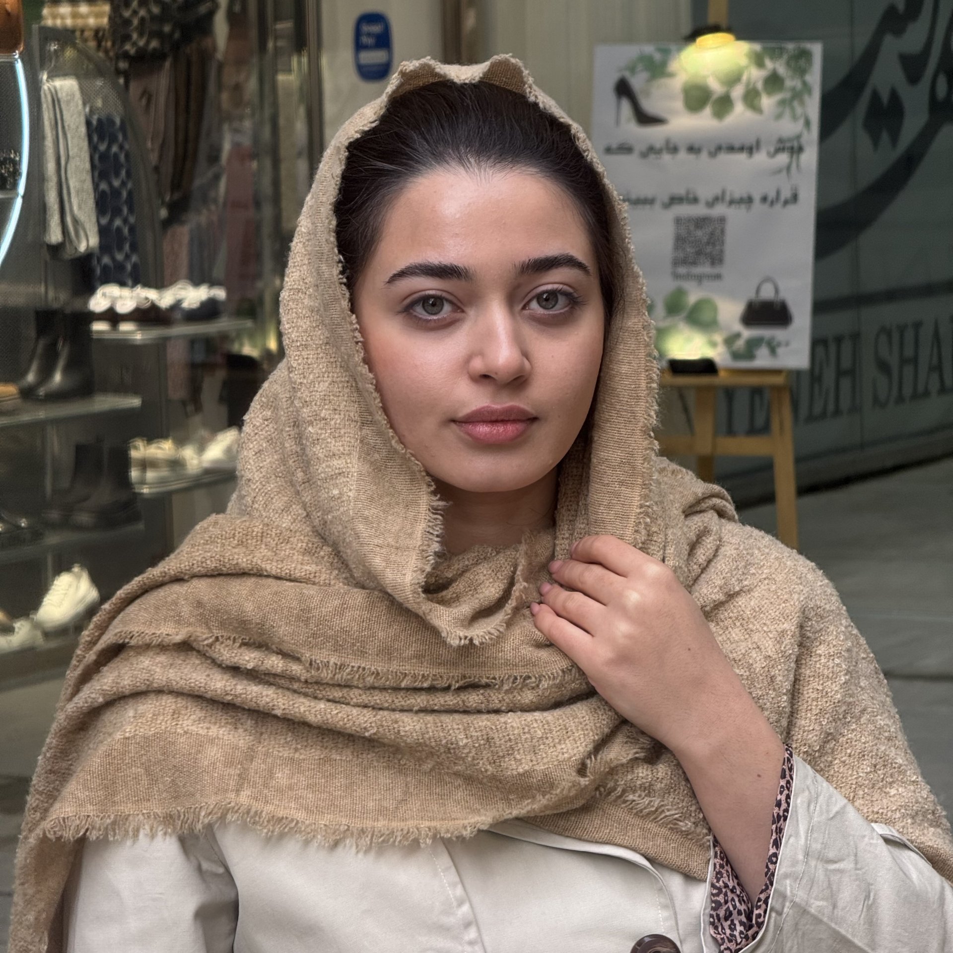 شال بیسیک موهر خردلی مدل 111